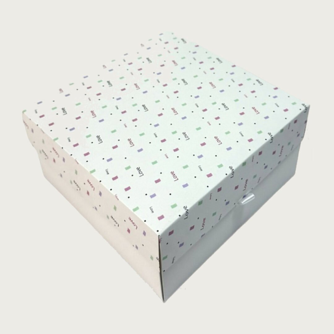 Square Box 19.5 x 19.5 x 8 cm (Tapa Impresa) (Full Color)